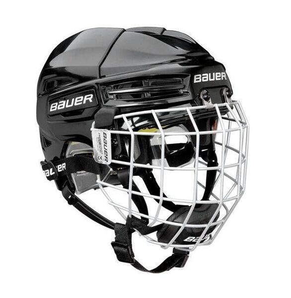 Bauer RE-AKT 100 COMBO Youth hockey helmet (black)