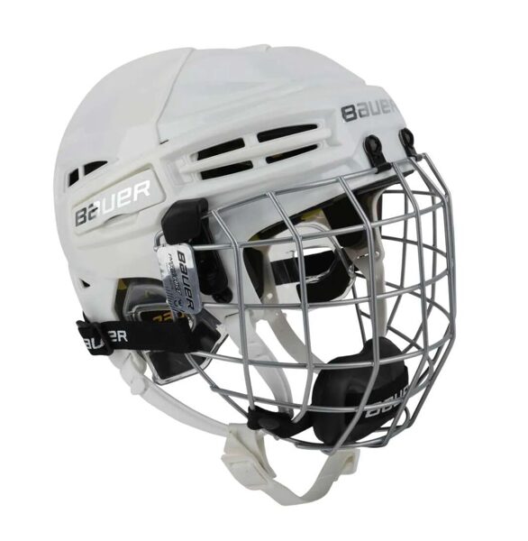Bauer RE-AKT 100 COMBO Youth hockey helmet (white)