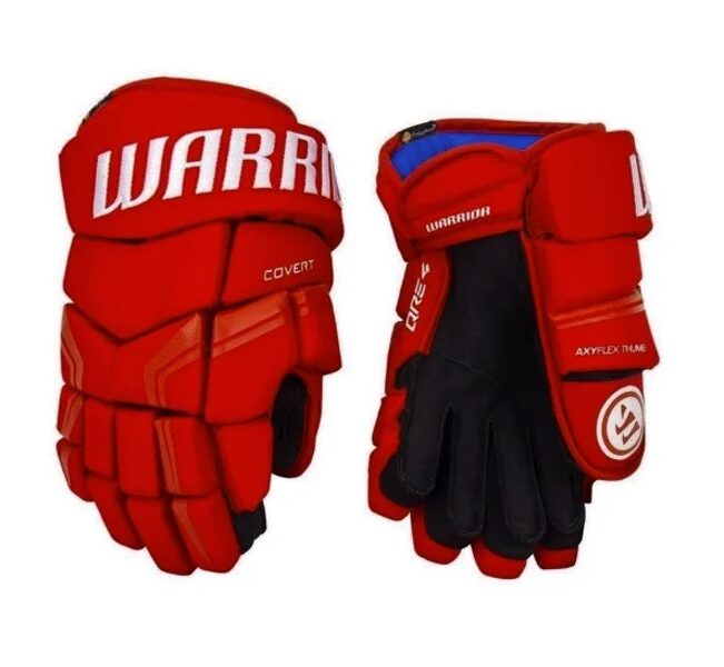 Warrior Covert QRE 4 Junior hokeja cimdi (sarkani)