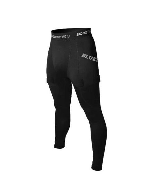 Blue Sports Fitted Pant with cup Senior spenzūra