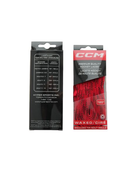 CCM waxed skate laces (red)